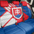 Slovakia – Red Blue White Geometric Flag Design Back Car Seat Cover with National Crest