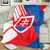 Slovakia – Red Blue White Geometric Flag Design Blanket with National Crest