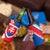 Slovakia – Red Blue White Geometric Flag Design 4 in 1 Can Cooler Tumbler with National Crest
