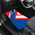 Slovakia – Red Blue White Geometric Flag Design Car Mats with National Crest