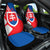 Slovakia – Red Blue White Geometric Flag Design Car Seat Cover with National Crest