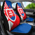 Slovakia – Red Blue White Geometric Flag Design Car Seat Cover with National Crest