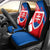 Slovakia – Red Blue White Geometric Flag Design Car Seat Cover with National Crest