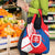Slovakia – Red Blue White Geometric Flag Design Grocery Bag with National Crest