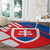 Slovakia – Red Blue White Geometric Flag Design Round Carpet with National Crest