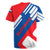 Slovakia – Red Blue White Geometric Flag Design Rugby Jersey with National Crest