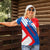 Slovakia – Red Blue White Geometric Flag Design Women Polo Shirt with National Crest
