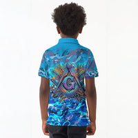 Prince Hall Freemasonry Kid Polo Shirt Compasses Masonic Art - Urban Graffiti Style