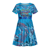 Prince Hall Freemasonry Kid Short Sleeve Dress Compasses Masonic Art - Urban Graffiti Style