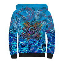Prince Hall Freemasonry Sherpa Hoodie Compasses Masonic Art - Urban Graffiti Style