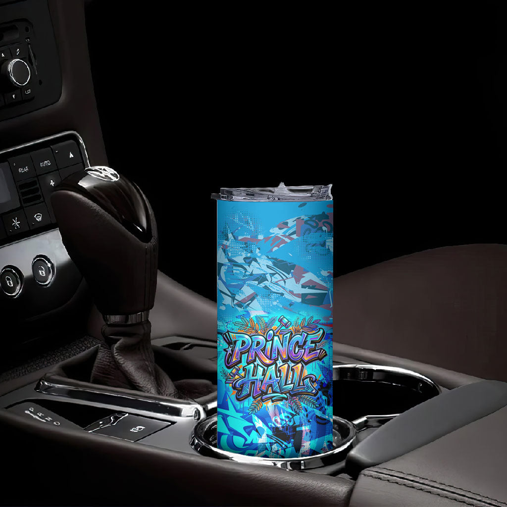 Prince Hall Freemasonry Skinny Tumbler Compasses Masonic Art - Urban Graffiti Style