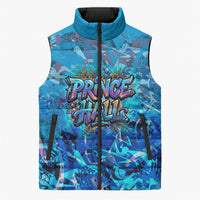 Prince Hall Freemasonry Sleeveless Puffer Jacket Compasses Masonic Art - Urban Graffiti Style
