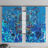 Prince Hall Freemasonry Window Curtain Compasses Masonic Art - Urban Graffiti Style