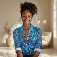 Prince Hall Freemasonry Women Casual Shirt Compasses Masonic Art - Urban Graffiti Style