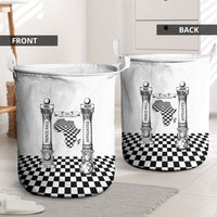 Prince Hall Affiliated Freemasonry Laundry Basket Classic Masonic Pillars Boaz Jachin Checkerboard Africa Map