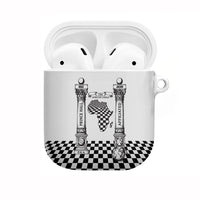 Prince Hall Affiliated Freemasonry AirPods Case Classic Masonic Pillars Boaz Jachin Checkerboard Africa Map