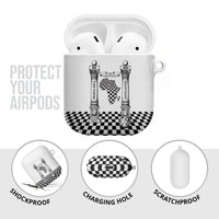 Prince Hall Affiliated Freemasonry AirPods Case Classic Masonic Pillars Boaz Jachin Checkerboard Africa Map