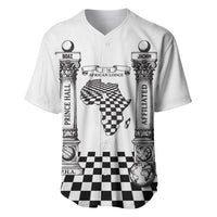 Prince Hall Affiliated Freemasonry Baseball Jersey Classic Masonic Pillars Boaz Jachin Checkerboard Africa Map