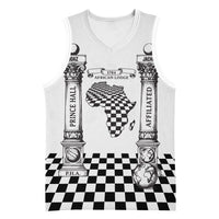 Prince Hall Affiliated Freemasonry Basketball Jersey Classic Masonic Pillars Boaz Jachin Checkerboard Africa Map