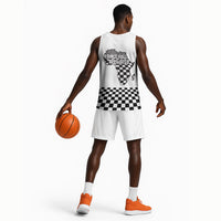Prince Hall Affiliated Freemasonry Basketball Jersey Classic Masonic Pillars Boaz Jachin Checkerboard Africa Map