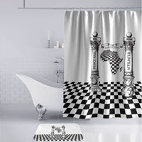 Prince Hall Affiliated Freemasonry Bathroom Set Classic Masonic Pillars Boaz Jachin Checkerboard Africa Map