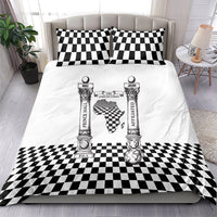 Prince Hall Affiliated Freemasonry Bedding Set Classic Masonic Pillars Boaz Jachin Checkerboard Africa Map