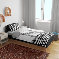 Prince Hall Affiliated Freemasonry Bedding Set Classic Masonic Pillars Boaz Jachin Checkerboard Africa Map