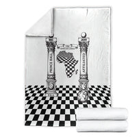 Prince Hall Affiliated Freemasonry Blanket Classic Masonic Pillars Boaz Jachin Checkerboard Africa Map