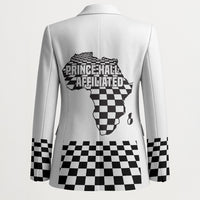 Prince Hall Affiliated Freemasonry Blazer Classic Masonic Pillars Boaz Jachin Checkerboard Africa Map