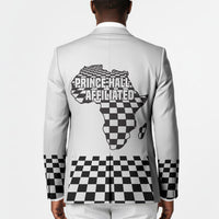 Prince Hall Affiliated Freemasonry Blazer Classic Masonic Pillars Boaz Jachin Checkerboard Africa Map