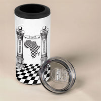 Prince Hall Affiliated Freemasonry 4 in 1 Can Cooler Tumbler Classic Masonic Pillars Boaz Jachin Checkerboard Africa Map