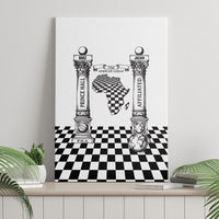 Prince Hall Affiliated Freemasonry Canvas Wall Art Classic Masonic Pillars Boaz Jachin Checkerboard Africa Map