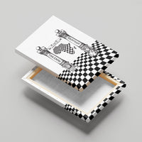 Prince Hall Affiliated Freemasonry Canvas Wall Art Classic Masonic Pillars Boaz Jachin Checkerboard Africa Map