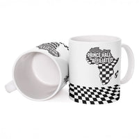 Prince Hall Affiliated Freemasonry Ceramic Mug Classic Masonic Pillars Boaz Jachin Checkerboard Africa Map