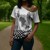 Prince Hall Affiliated Freemasonry Cross Shoulder Shirt Classic Masonic Pillars Boaz Jachin Checkerboard Africa Map