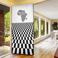 Prince Hall Affiliated Freemasonry Door Cover Classic Masonic Pillars Boaz Jachin Checkerboard Africa Map