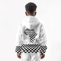 Prince Hall Affiliated Freemasonry Kid Hoodie Classic Masonic Pillars Boaz Jachin Checkerboard Africa Map