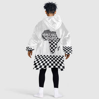 Prince Hall Affiliated Freemasonry Kid Wearable Blanket Hoodie Classic Masonic Pillars Boaz Jachin Checkerboard Africa Map