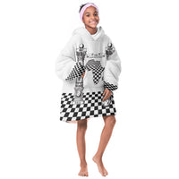 Prince Hall Affiliated Freemasonry Kid Wearable Blanket Hoodie Classic Masonic Pillars Boaz Jachin Checkerboard Africa Map