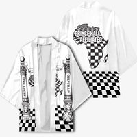 Prince Hall Affiliated Freemasonry Kimono Classic Masonic Pillars Boaz Jachin Checkerboard Africa Map