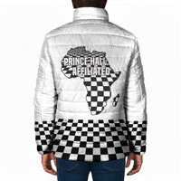 Prince Hall Affiliated Freemasonry Padded Jacket Classic Masonic Pillars Boaz Jachin Checkerboard Africa Map