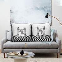 Prince Hall Affiliated Freemasonry Pillow Cover Classic Masonic Pillars Boaz Jachin Checkerboard Africa Map