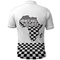 Prince Hall Affiliated Freemasonry Polo Shirt Classic Masonic Pillars Boaz Jachin Checkerboard Africa Map
