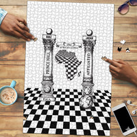 Prince Hall Affiliated Freemasonry Puzzle Classic Masonic Pillars Boaz Jachin Checkerboard Africa Map