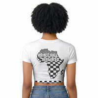 Prince Hall Affiliated Freemasonry Raglan Cropped T shirt Classic Masonic Pillars Boaz Jachin Checkerboard Africa Map