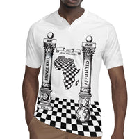 Prince Hall Affiliated Freemasonry Rugby Jersey Classic Masonic Pillars Boaz Jachin Checkerboard Africa Map