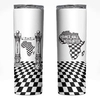 Prince Hall Affiliated Freemasonry Skinny Tumbler Classic Masonic Pillars Boaz Jachin Checkerboard Africa Map