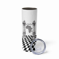 Prince Hall Affiliated Freemasonry Skinny Tumbler Classic Masonic Pillars Boaz Jachin Checkerboard Africa Map