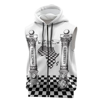 Prince Hall Affiliated Freemasonry Sleeveless Zip Hoodie Classic Masonic Pillars Boaz Jachin Checkerboard Africa Map