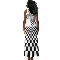 Prince Hall Affiliated Freemasonry Tank Maxi Dress Classic Masonic Pillars Boaz Jachin Checkerboard Africa Map